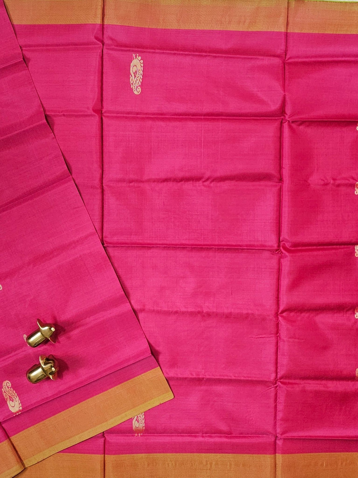 Pink with Green  Chinnalampattu Saree with Blouse