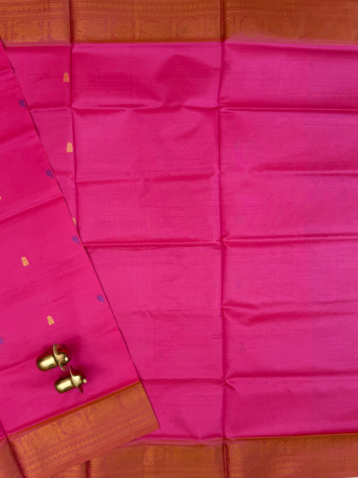 Chinnalampattu Border - Brown with Pink