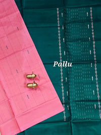 Chinnalampattu Saree - Pink with Dark Sea Green