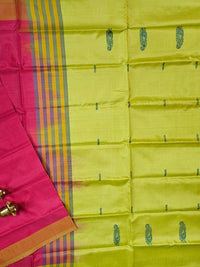 Pink with Green  Chinnalampattu Saree with Blouse
