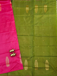 Chinnalampattu Saree - Pink with Green