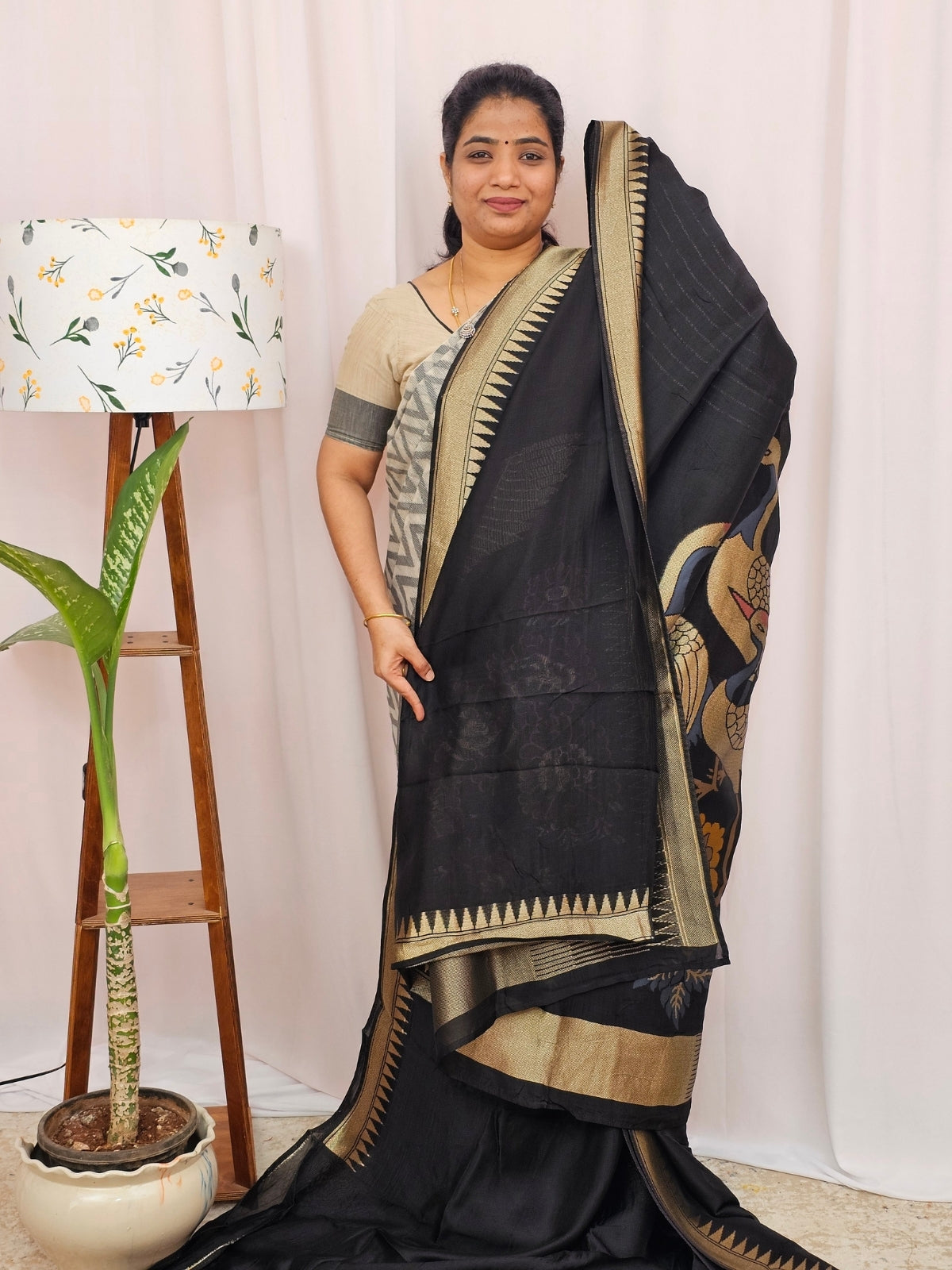 Exclusive Designer Silk Georgette Sarees - Black