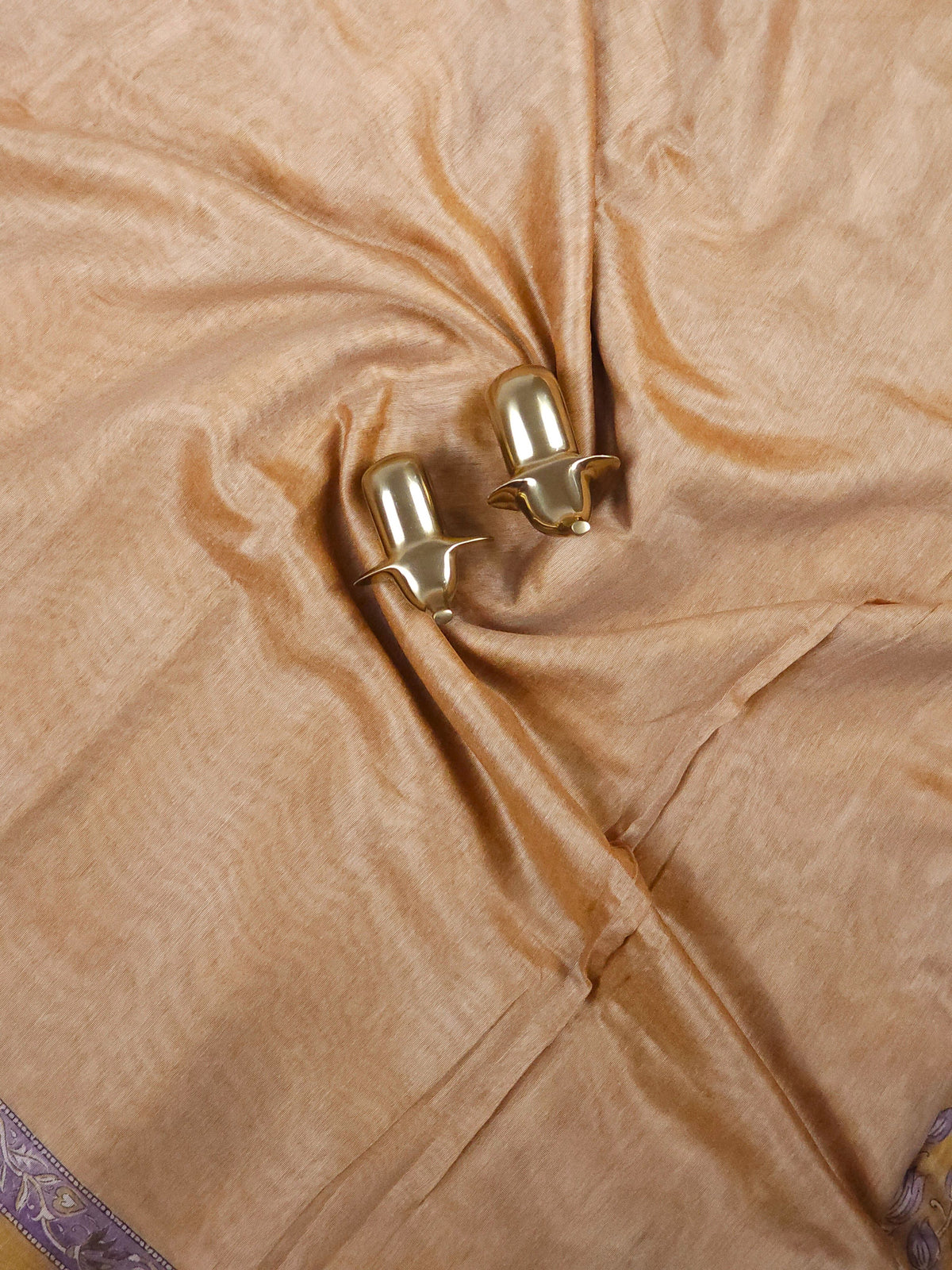 Soft Semi Tussar with Digital Prints - Mustard Yellow