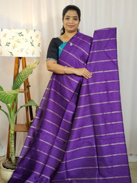 Semi Raw Silk -  Purple with Blue