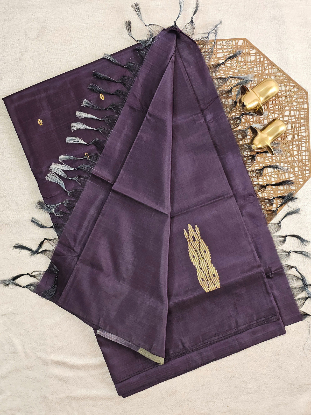 Chinnalampattu Saree - Dark Purple