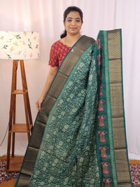 Pure Chanderi Butter Silk - Dark Green