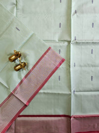 Chinnalampattu Saree - Pastel Green with Pink