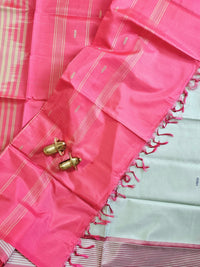 Chinnalampattu Saree - Pastel Green with Pink