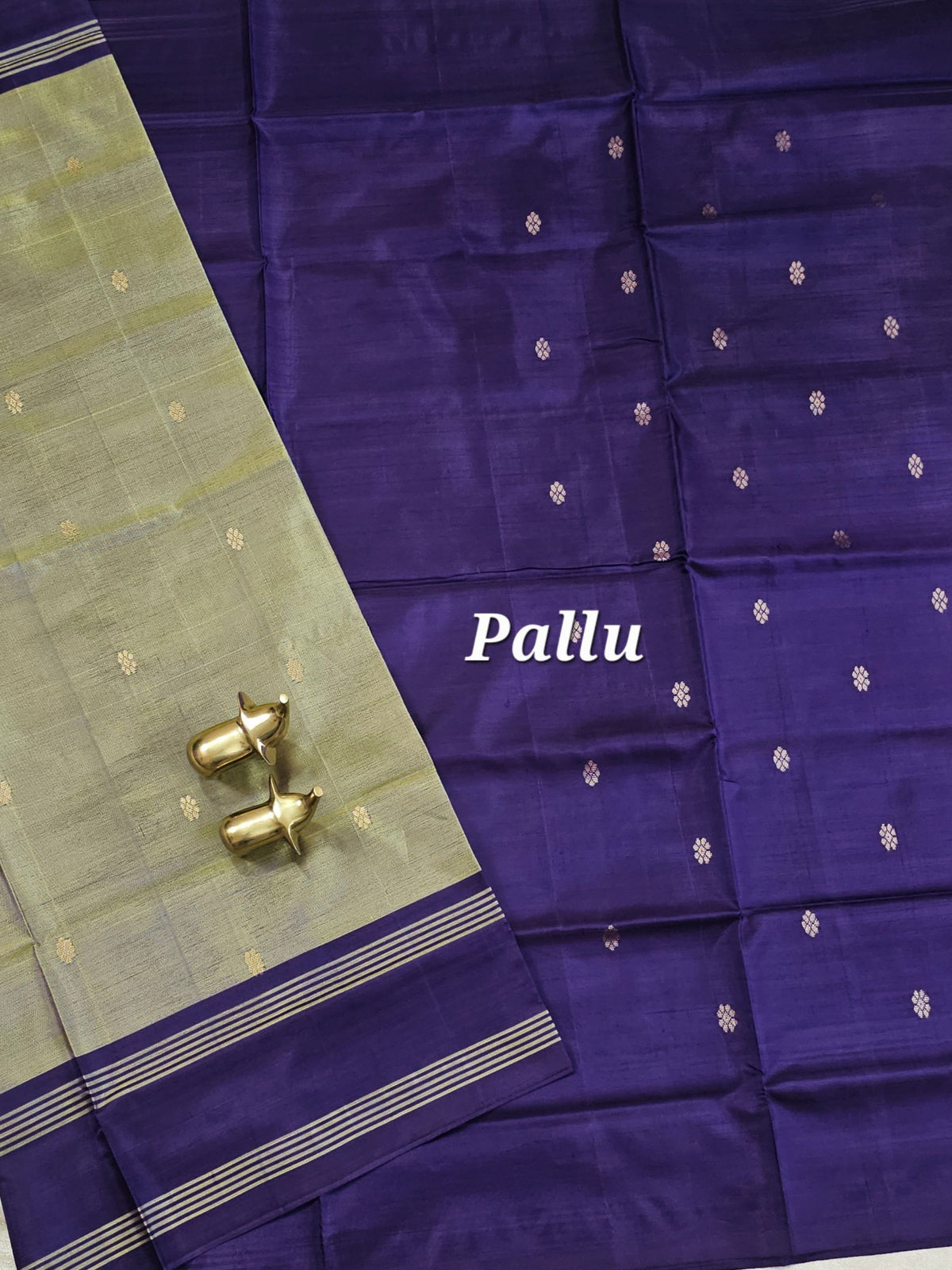 Chinnalampattu Saree - Dual Shade Green with Blue