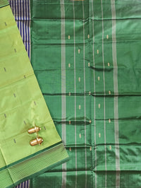 Chinnalampattu Saree - Green with Dark Green