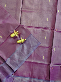 Chinnalampattu Saree - Dark wine with Lavenden