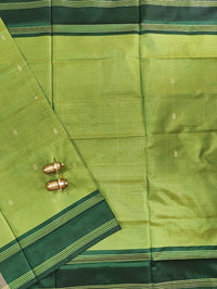 Chinnalampattu Saree - Light Green with Dark Green