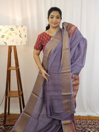 Pure Chanderi Butter Silk - Lavender