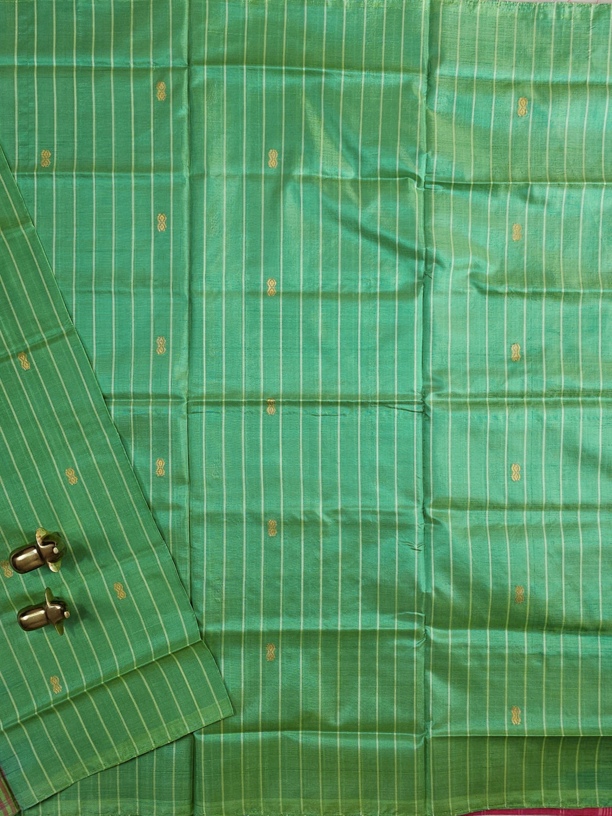 Chinnalampattu Saree - Green with Pink