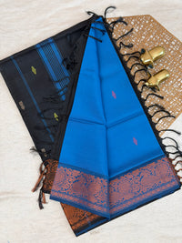 Chinnalampattu Border - Blue with Black