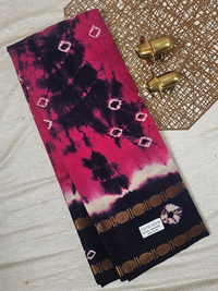 Madurai Sungadi Cotton Saree - Pink with Blue