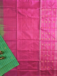 Chinnalampattu Saree - Green with Pink