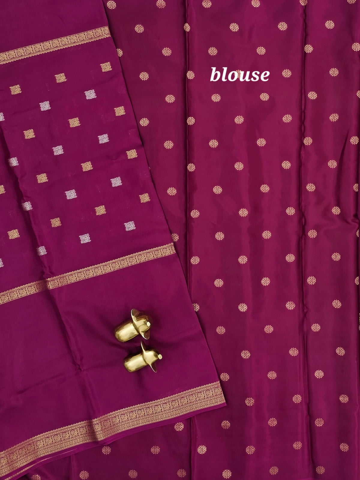 Semi Mysore Crepe Silk Saree - Wine