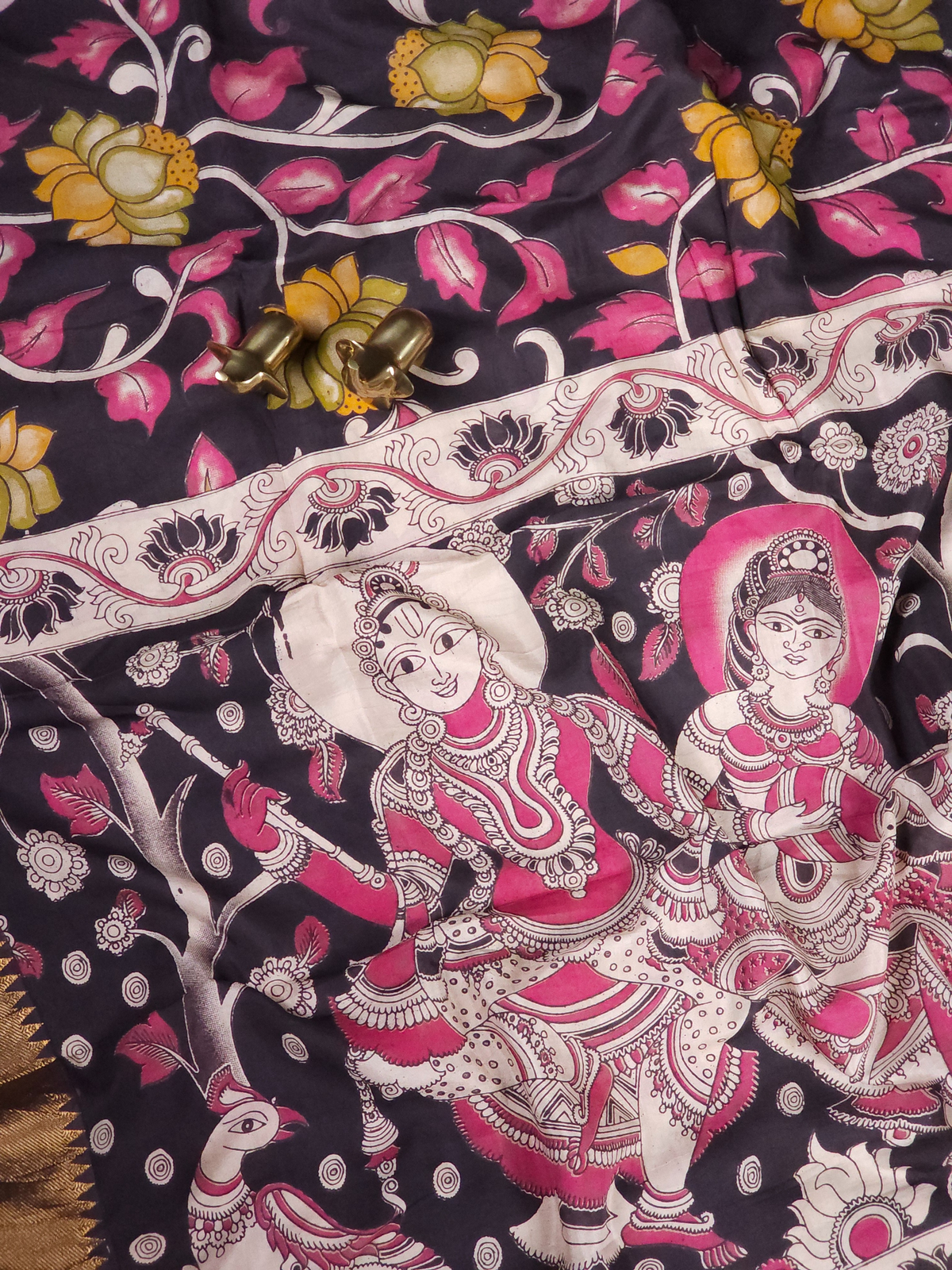 Chennuri Silk - Pink With Black