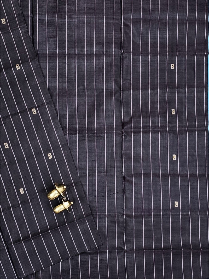 Chinnalampattu Saree - Black with Blue