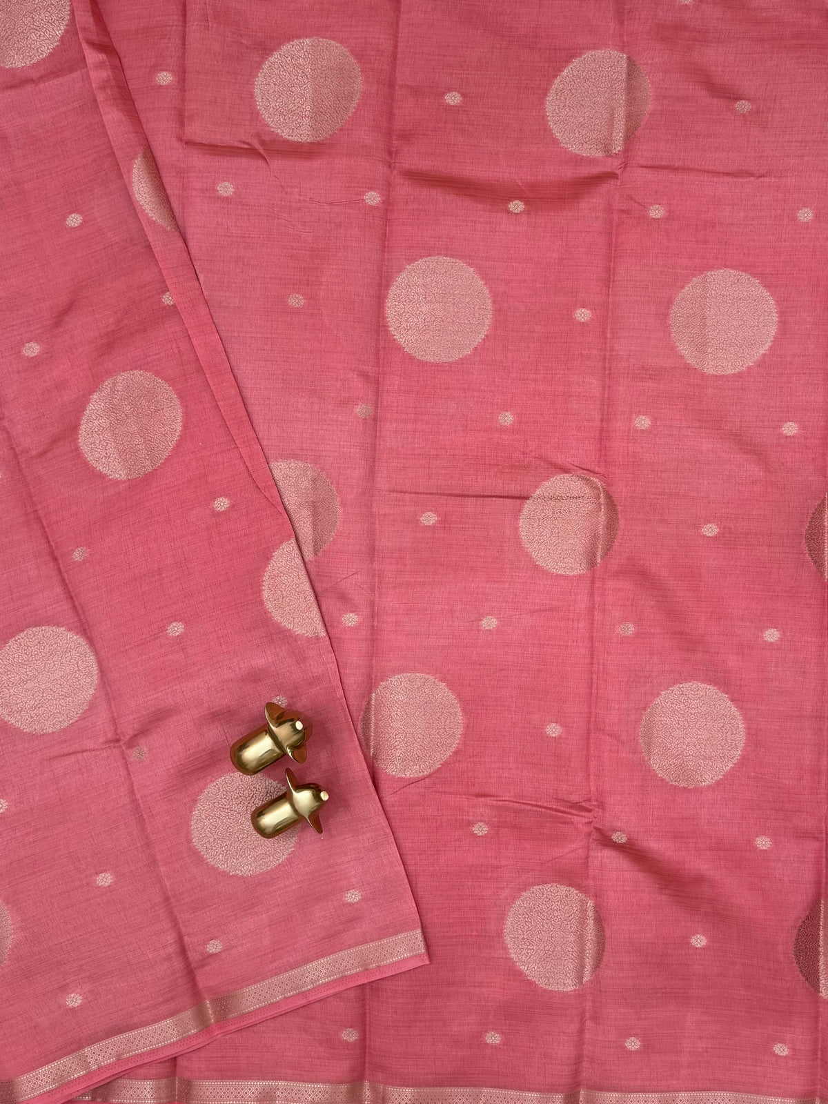 Tussar Silk Cotton Saree - Peach