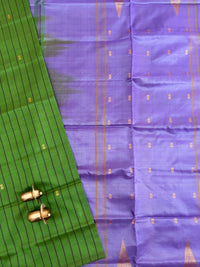 Chinnalampattu Saree - Green with Lavender
