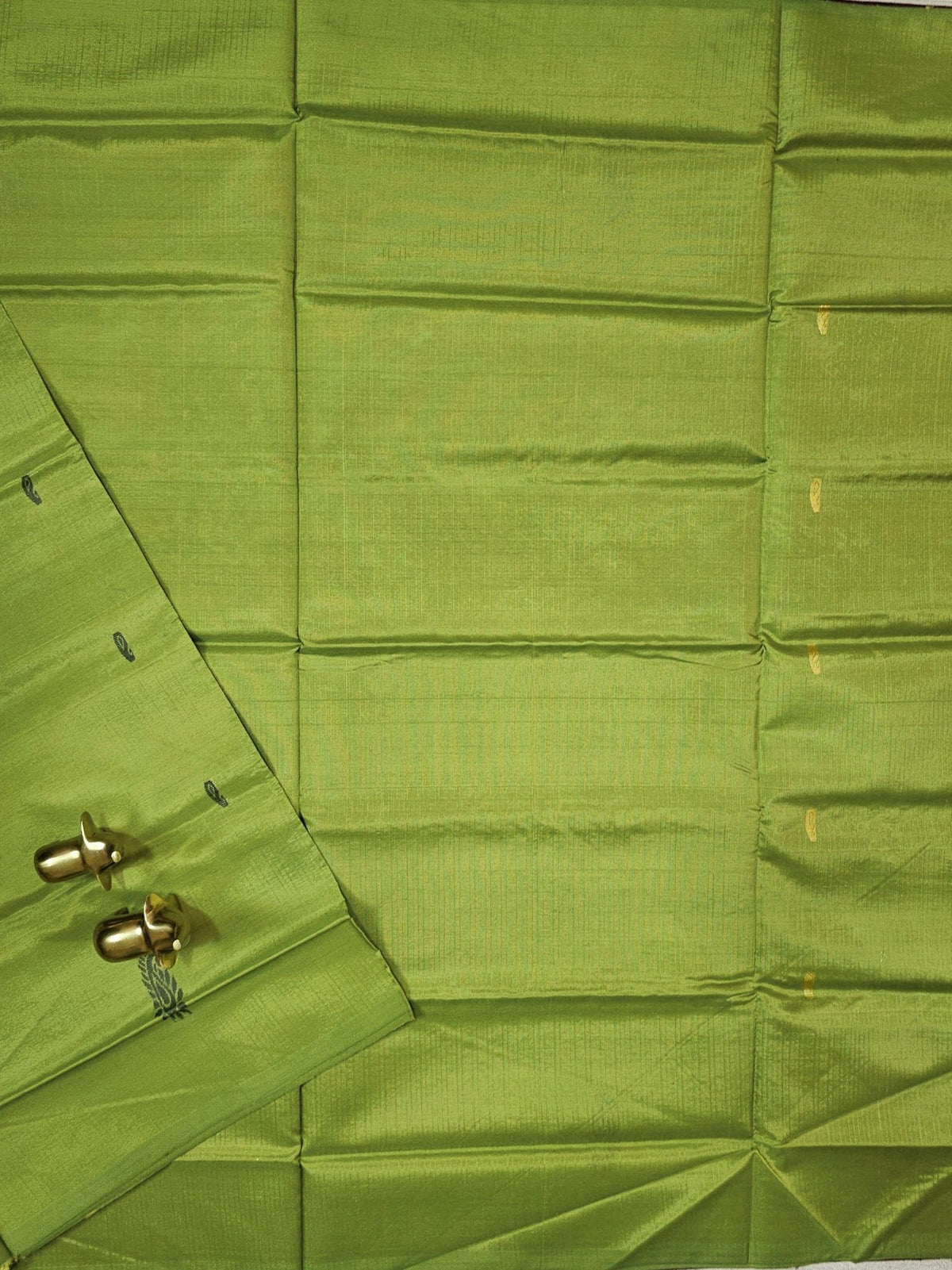 Green with Magenta Pink Chinnalampattu Saree with Blouse
