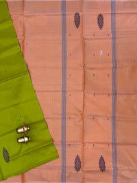 Chinnalampattu Saree - Green With Peach