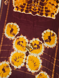 Madurai Sungadi Cotton Saree - Yellow with Maroon