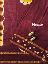 Madurai Sungadi Cotton Saree - Yellow with Maroon