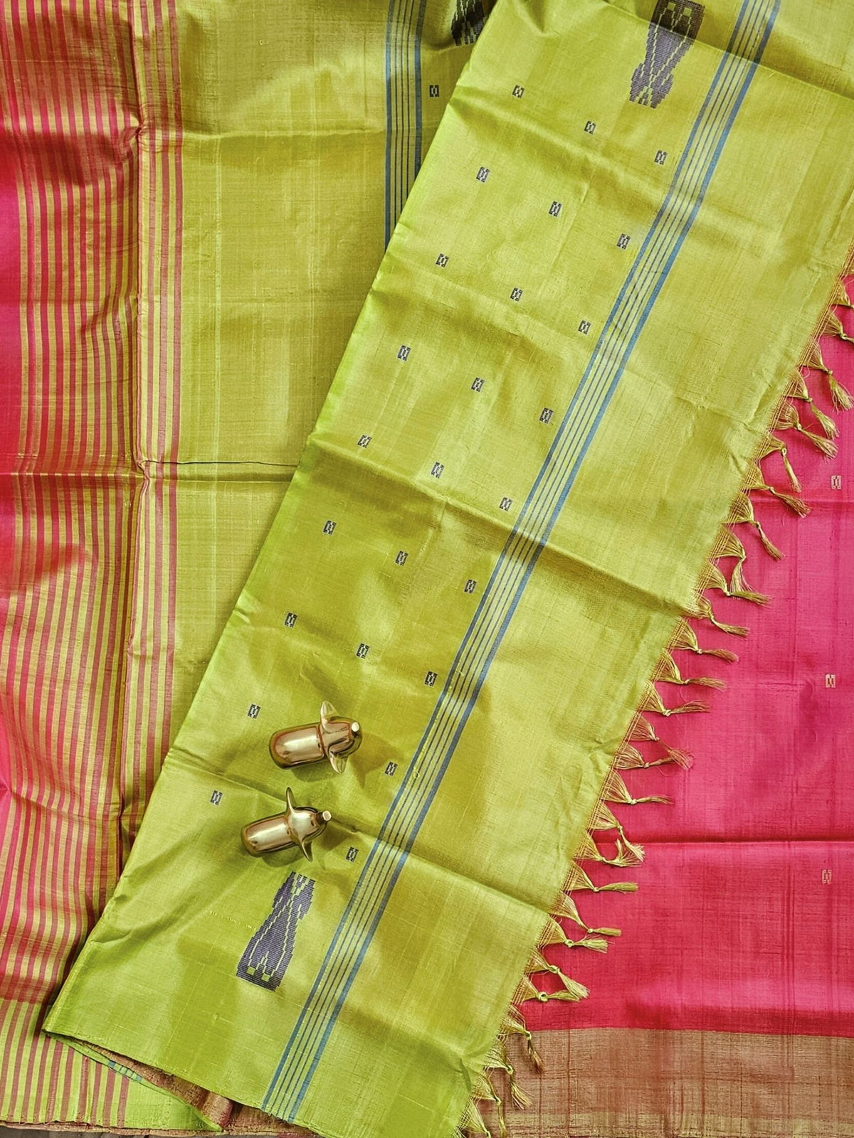 Chinnalampattu Saree - Pink with Green