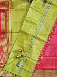 Chinnalampattu Saree - Pink with Green