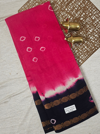 Madurai Sungadi Cotton Saree - Pink with Blue