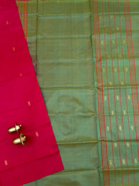 Chinnalampattu Saree - Pink with Green