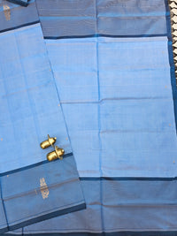 Chinnalampattu Saree - Light Blue with Peacock Blue
