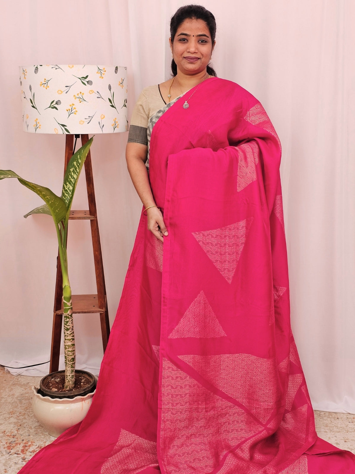Exclusive Designer Silk Georgette Sarees - Pink