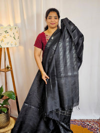 Semi Raw Silk - Black