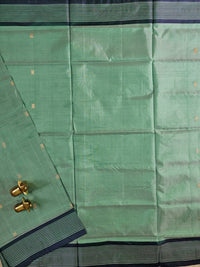 Chinnalampattu Saree - Light Green with Peacock Green