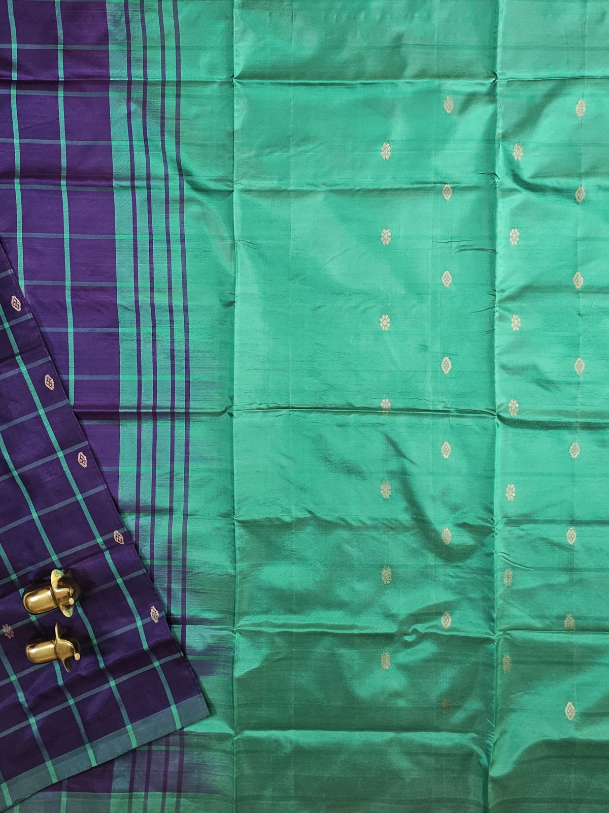 Chinnalampattu Saree -Purple with Light Green