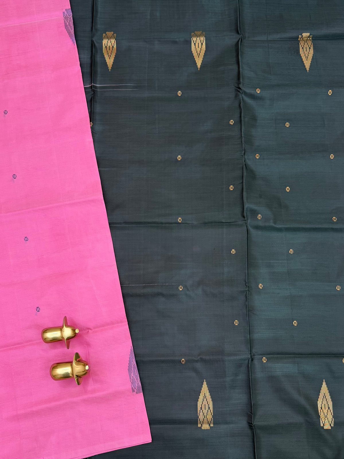 Chinnalampattu Saree - Pink with Green