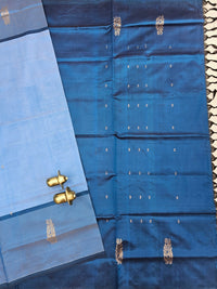 Chinnalampattu Saree - Light Blue with Peacock Blue