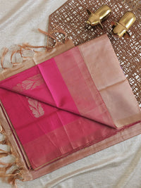 Chinnalampattu Saree - Pink with Cream