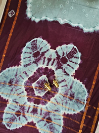Madurai Sungadi Cotton Saree - Sage Green with Brown