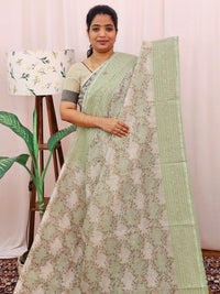 Premium Super Net Kota Saree - Pastel Green