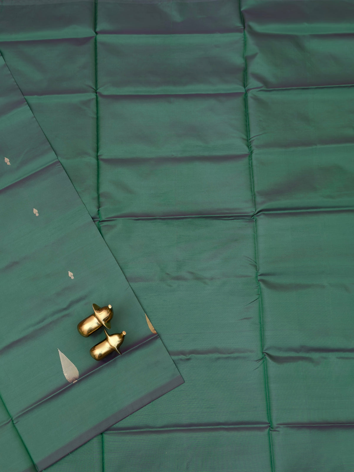 Chinnalampattu Saree - Dark Green with Green