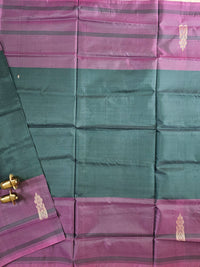 Chinnalampattu Saree - Green with Peacock Blue