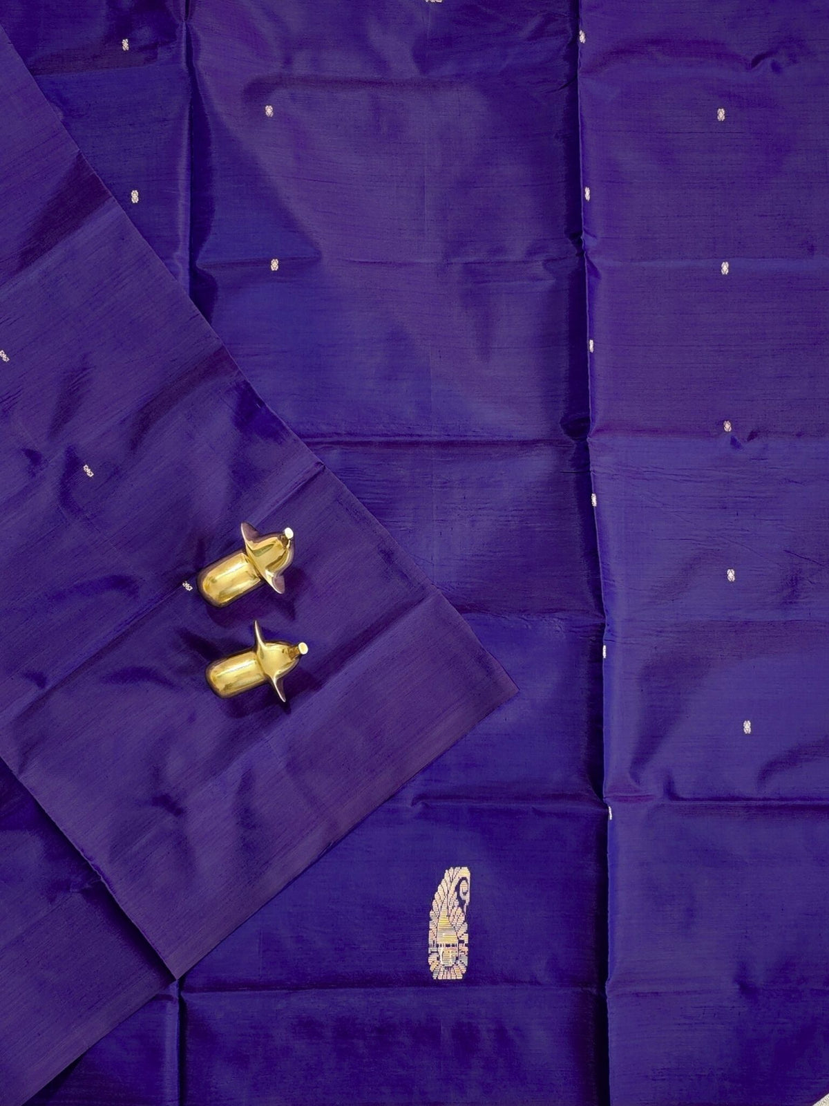 Chinnalampattu Saree - Dark Purple with Yellow
