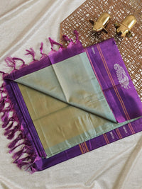 Chinnalampattu Saree - Dual Shade Green with Purple