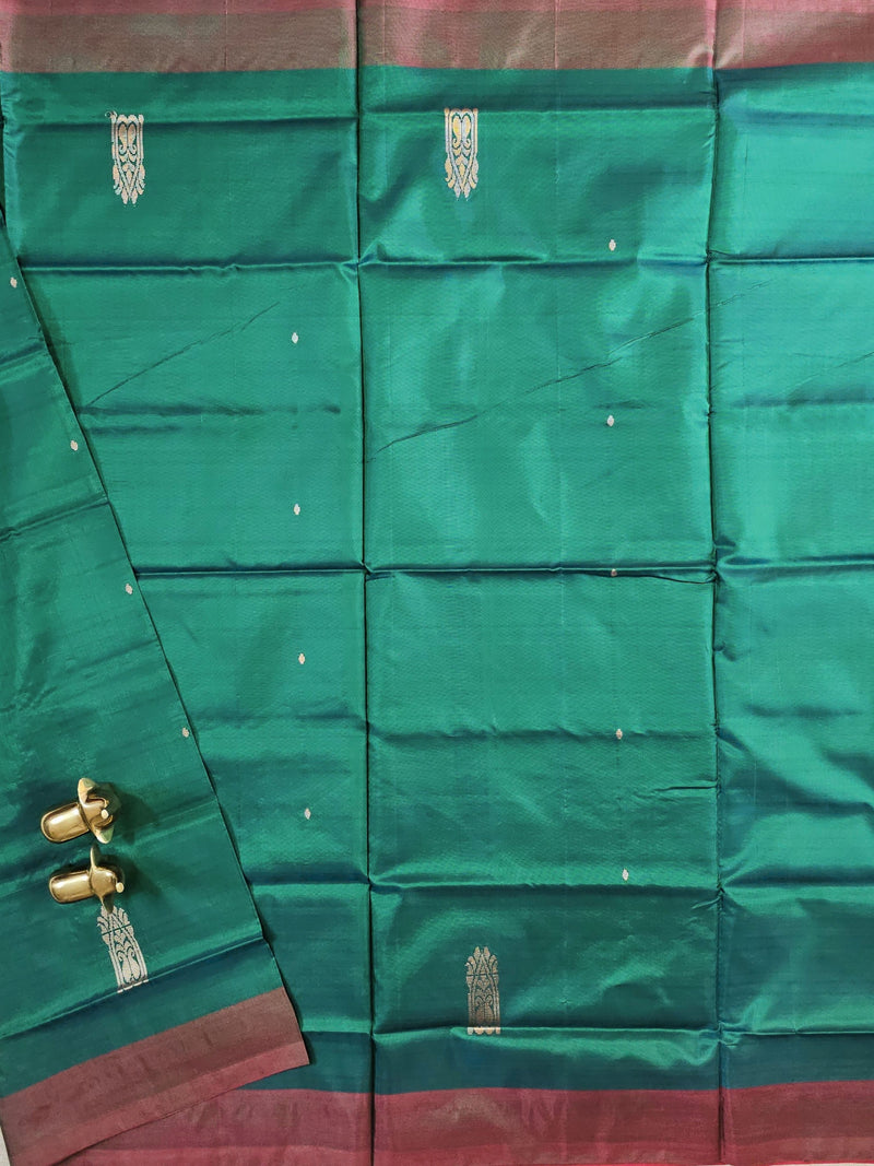 Chinnalampattu Saree - Green with Pink