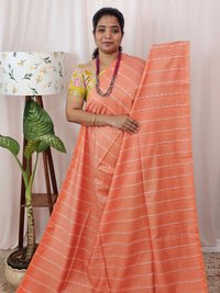 Bhagalpuri Fancy Sarees - Orange  with Cream